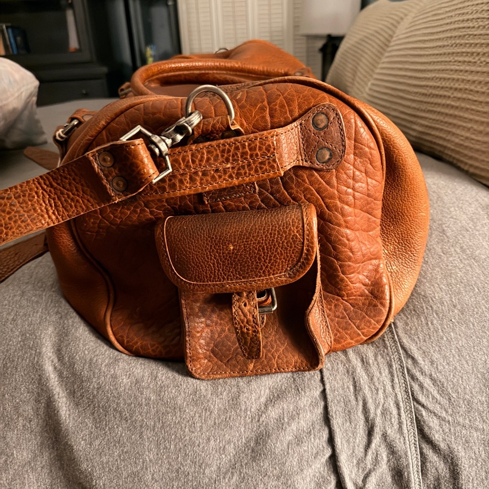 Buffalo Jackson Ryder Reserve Bison Leather Duffel Bag - Picture 6 of 7